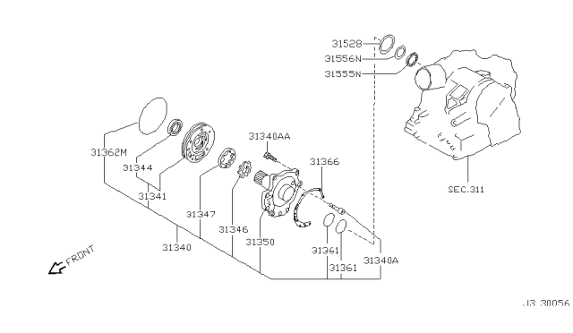 2004 Nissan Maxima Engine Oil Pump Diagram 1