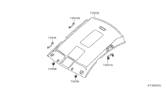 2006 Nissan Maxima Roof Trimming Diagram 3