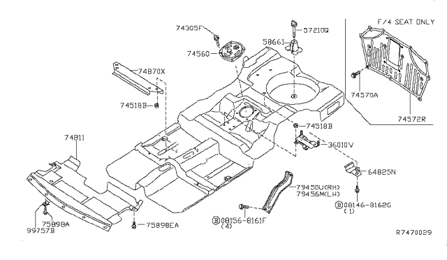 2006 Nissan Maxima Floor Fitting Diagram 7