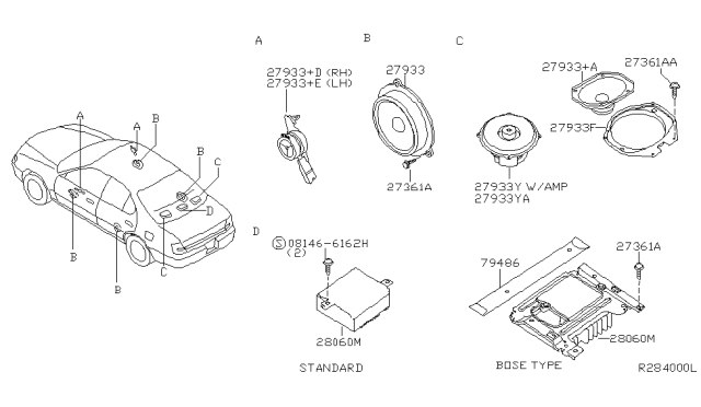 2006 Nissan Maxima Speaker Diagram 1