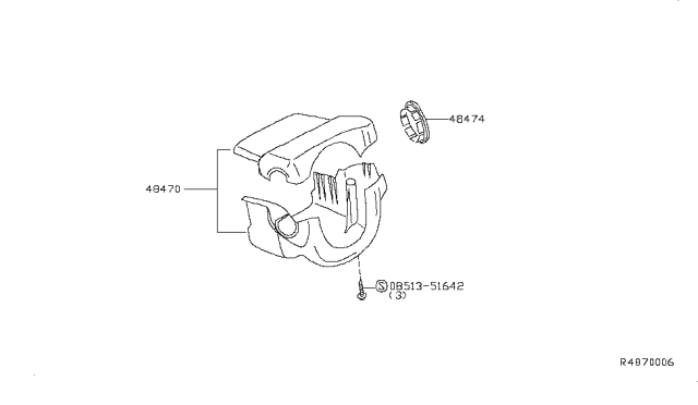 2006 Nissan Maxima Steering Column Shell Cover Diagram