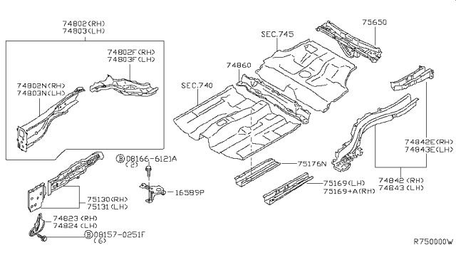 2007 Nissan Maxima Member & Fitting Diagram