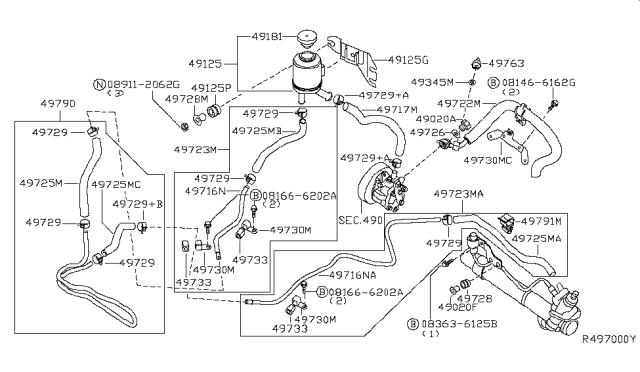 2004 Nissan Maxima Power Steering Piping Diagram