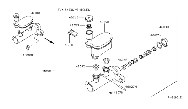 2007 Nissan Maxima Brake Master Cylinder Diagram 1