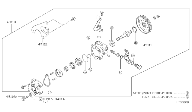 2004 Nissan Maxima Power Steering Pump Diagram