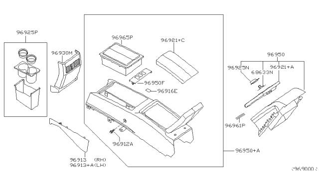 2006 Nissan Maxima Console Box Diagram 1