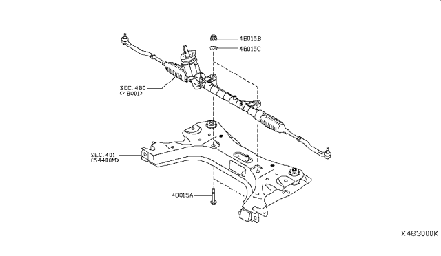 2011 Nissan Versa Steering Gear Mounting Diagram 2