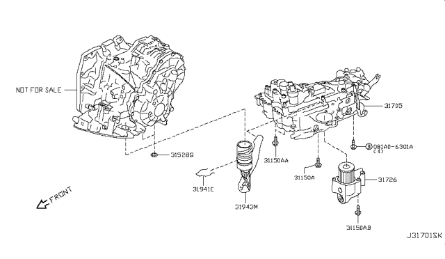 2012 Nissan Versa Control Valve (ATM) Diagram 4