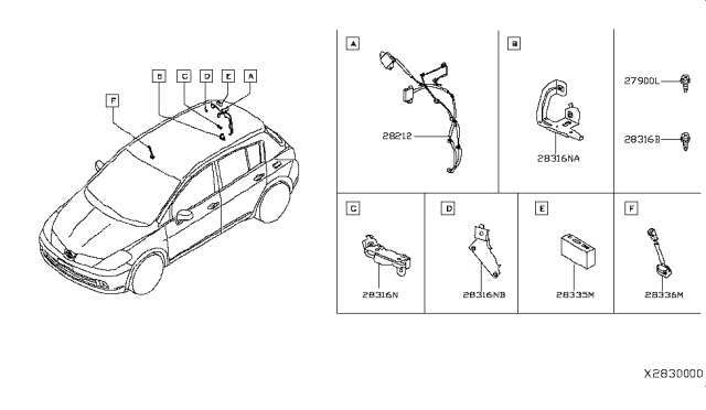 2008 Nissan Versa Telephone Diagram 1