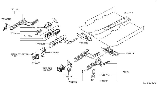 2011 Nissan Versa Member & Fitting Diagram 1