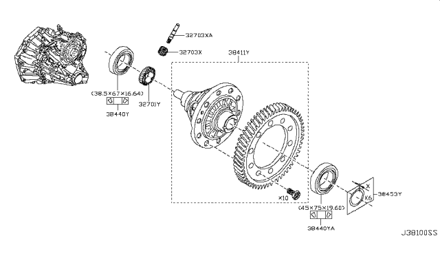 2009 Nissan Versa Front Final Drive Diagram 4