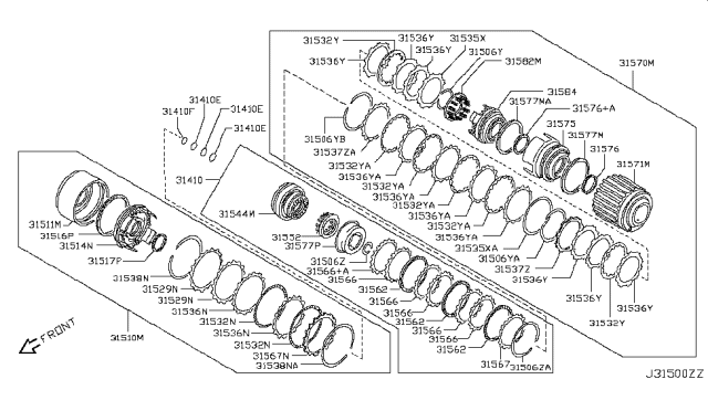 2012 Nissan Versa Plate-Retaining Diagram for 31537-3MX4C