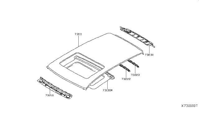 2008 Nissan Versa Roof Panel & Fitting Diagram 3