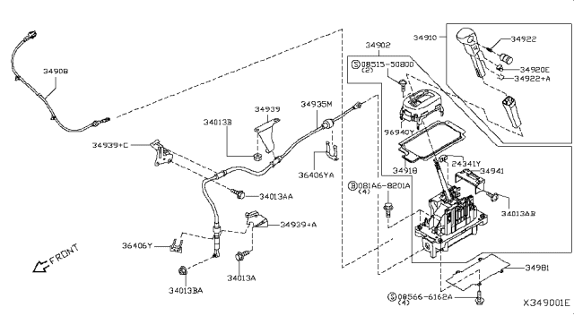 2009 Nissan Versa Auto Transmission Control Device Diagram 1