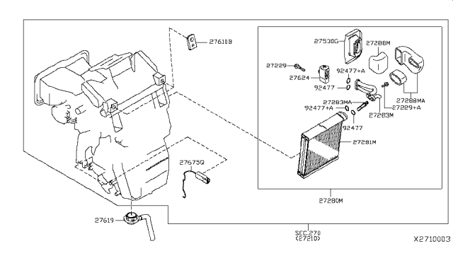 2007 Nissan Versa Cooling Unit Diagram