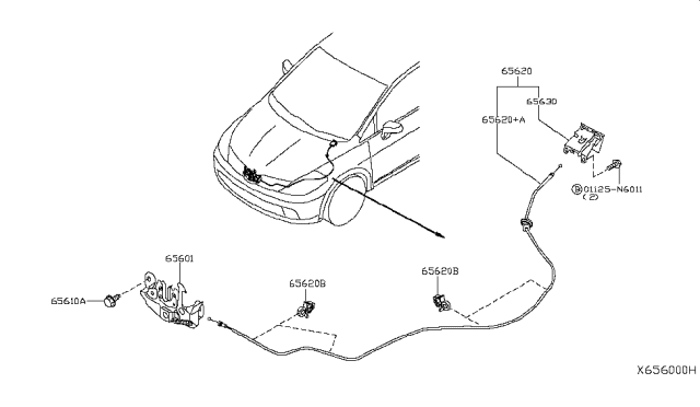 2007 Nissan Versa Hood Lock Control Diagram 2