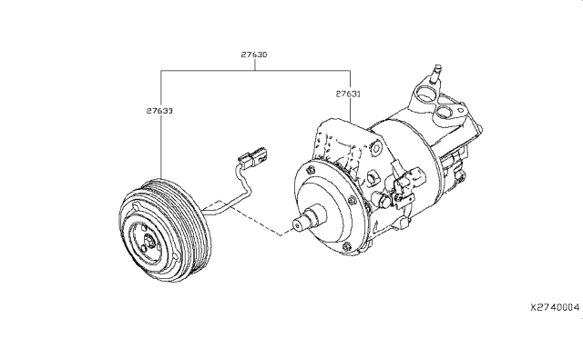 2008 Nissan Versa Compressor-Cooler Diagram for 92600-1U600