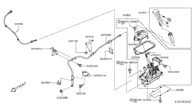 2010 Nissan Versa Auto Transmission Control Device Diagram 1