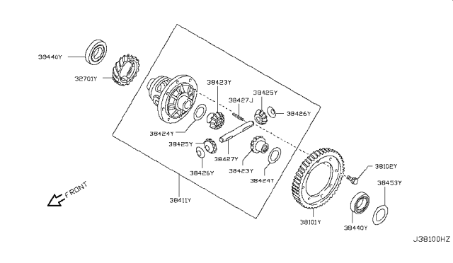 2011 Nissan Versa Front Final Drive Diagram 3