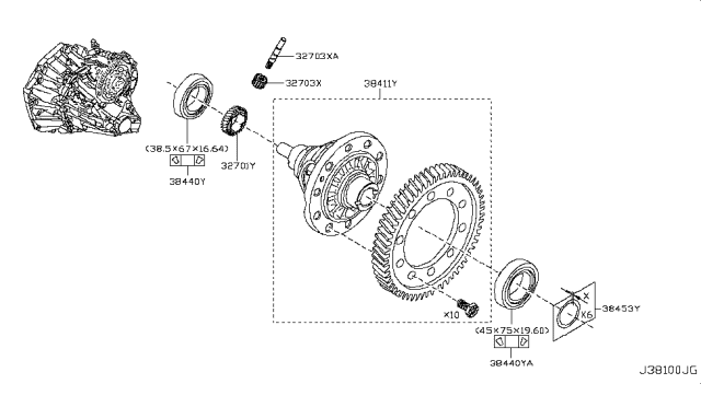 2007 Nissan Versa Front Final Drive Diagram 2