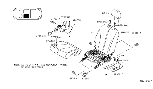 2009 Nissan Versa Front Seat Diagram 2