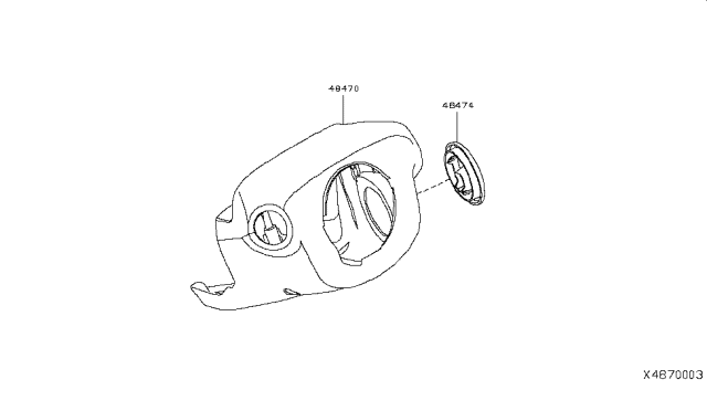 2010 Nissan Versa Cover-Steering Lock Diagram for 48474-EM31B