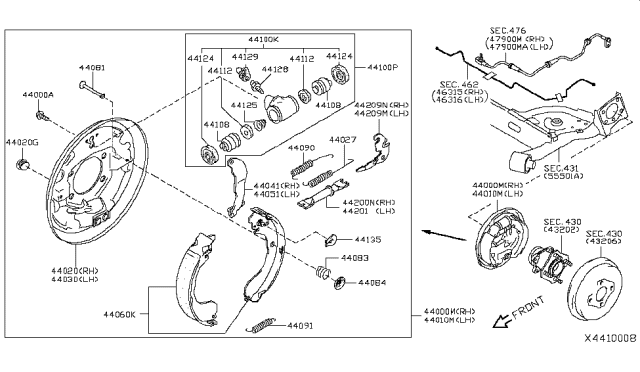 2007 Nissan Versa Screw-BLEEDER Diagram for 41128-8J100