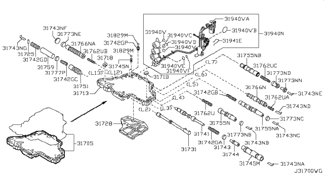 2008 Nissan Versa Control Valve (ATM) Diagram 3