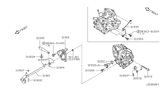 2010 Nissan Versa Plate-Manual Diagram for 31924-31X07