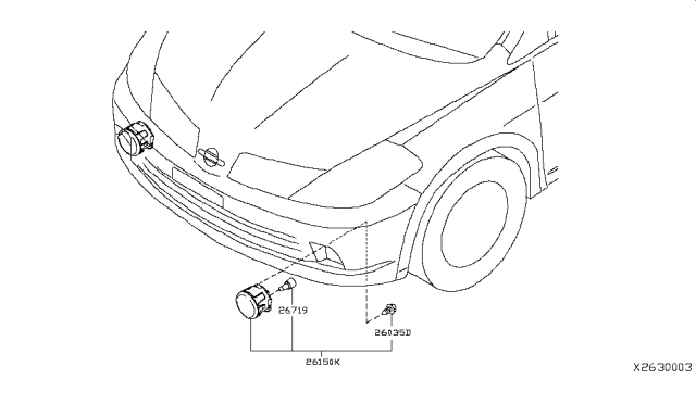 2012 Nissan Versa Lamp Kit-Fog Diagram for 26150-8992B
