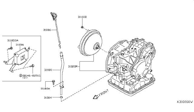 2010 Nissan Versa Auto Transmission,Transaxle & Fitting Diagram 2