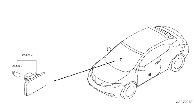 2012 Nissan Murano Lamps (Others) Diagram