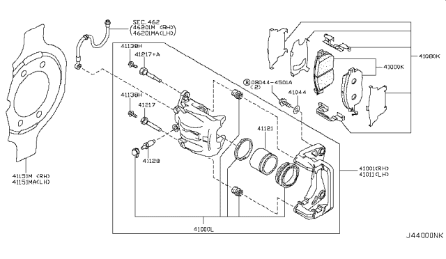 2012 Nissan Murano Front Brake Diagram 2