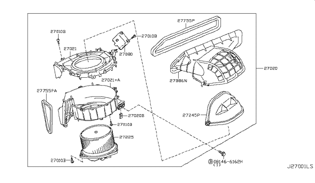 2012 Nissan Murano Case-Intake Diagram for 27886-1AA1A