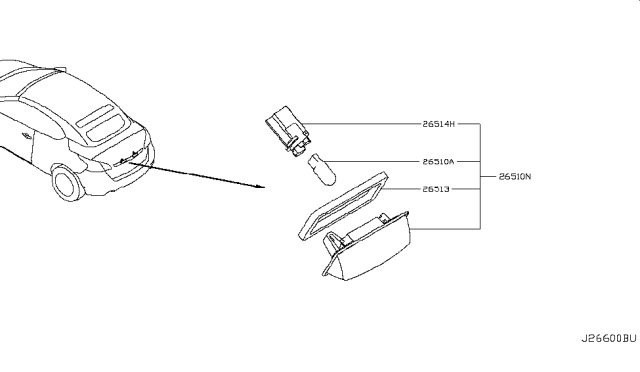 2012 Nissan Murano Licence Plate Lamp Diagram