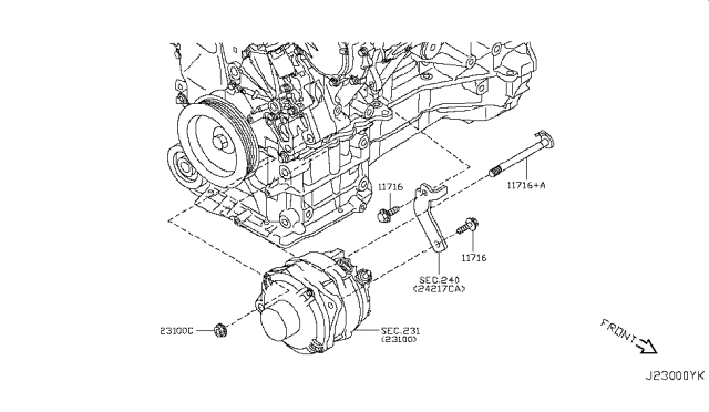 2014 Nissan Murano Alternator Fitting Diagram