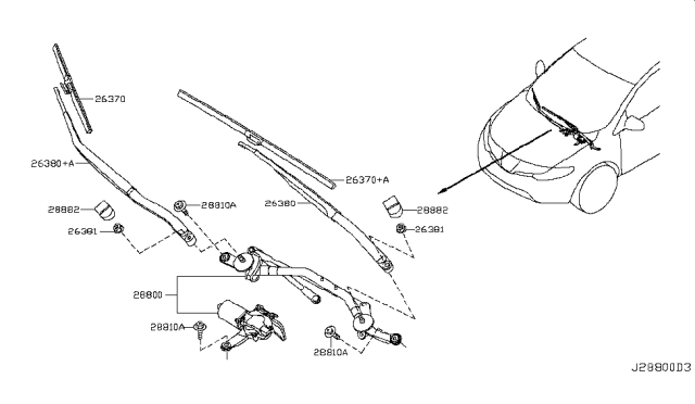 2012 Nissan Murano Windshield Wiper Diagram