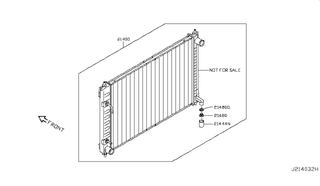 2014 Nissan Murano Radiator,Shroud & Inverter Cooling Diagram 3