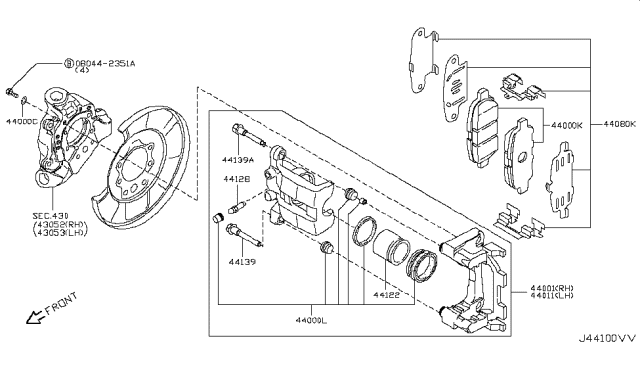 2014 Nissan Murano Rear Brake Diagram 1