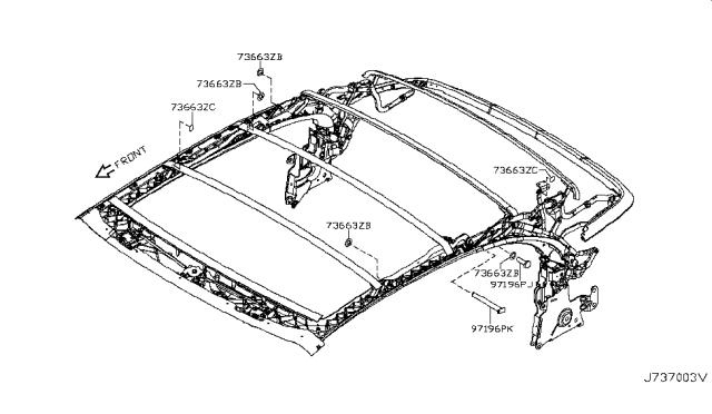 2012 Nissan Murano Open Roof Parts Diagram 6