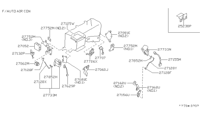 1990 Nissan Pathfinder Heater & Blower Unit Diagram 2