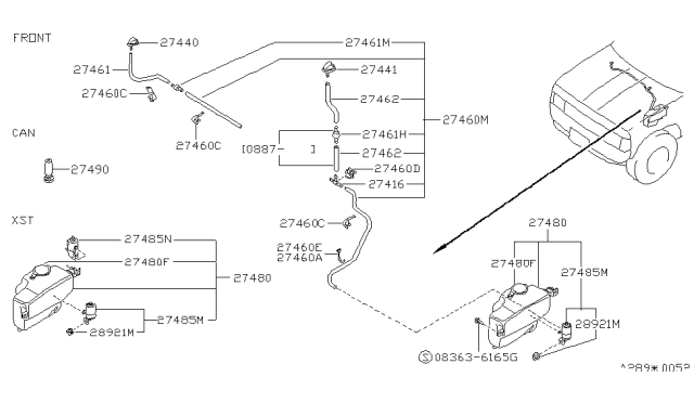 1988 Nissan Pathfinder Windshield Washer Diagram 1