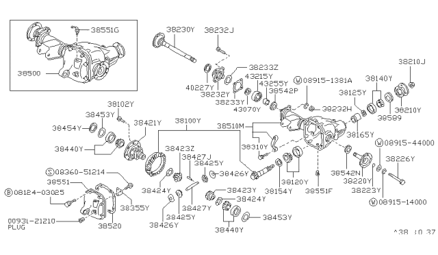 1994 Nissan Pathfinder Front Final Drive Diagram 2