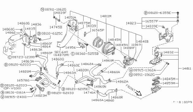 1990 Nissan Pathfinder Bolt-Hex Diagram for 08131-0161A