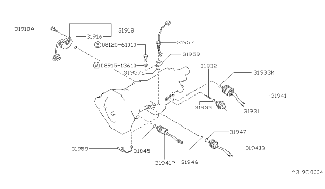 1989 Nissan Pathfinder Control Switch & System Diagram 3