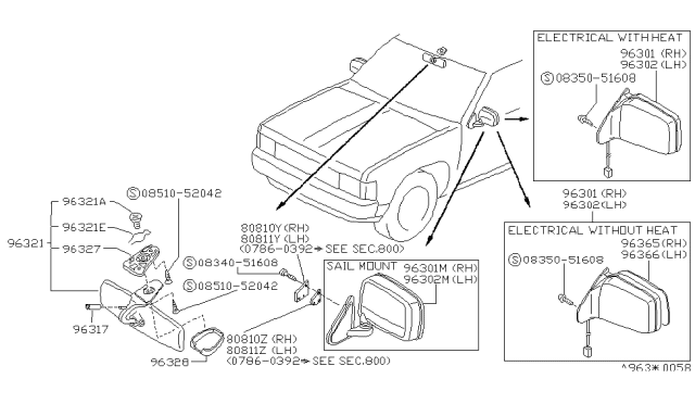 1990 Nissan Pathfinder Rear View Mirror Diagram