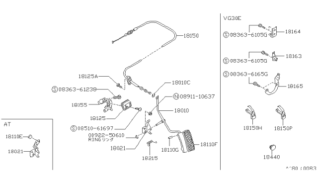 1987 Nissan Pathfinder Accelerator Linkage Diagram 1