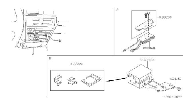 1990 Nissan Pathfinder Audio & Visual Diagram 2