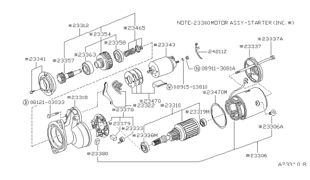 1988 Nissan Pathfinder Coil Assy-Field Diagram for 23306-07G00