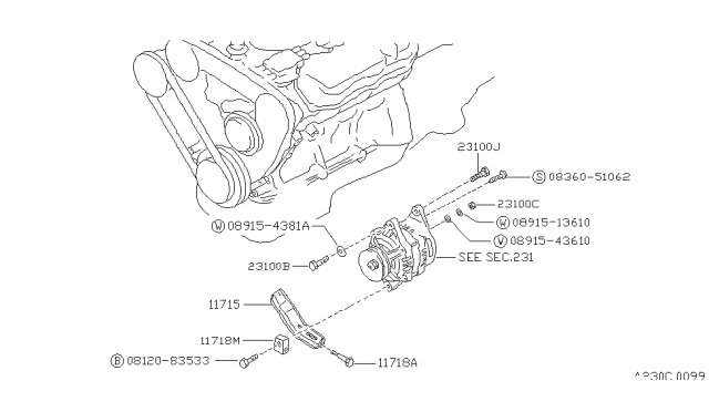 1989 Nissan Pathfinder Alternator Fitting Diagram 1